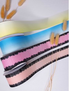 Репсовые с рисунком 4см.